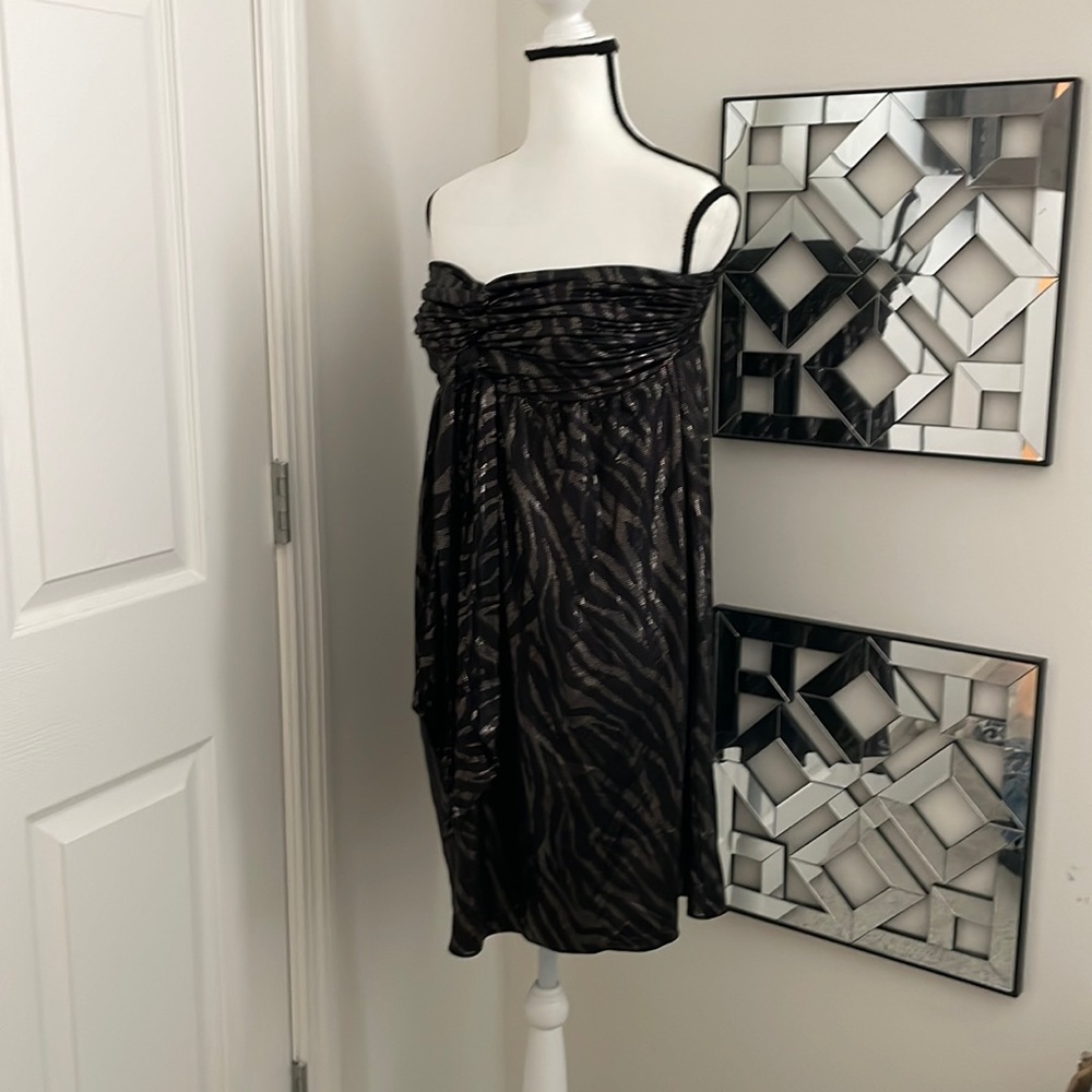 Snake skin patterned going out dress